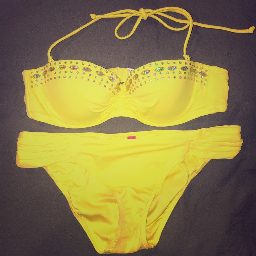 Victoria secret bikini, yellow, top-34A, bottom-S